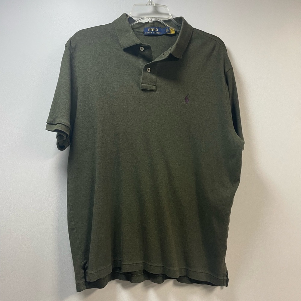 Ralph Lauren Men's Olive Polo Shirt Large